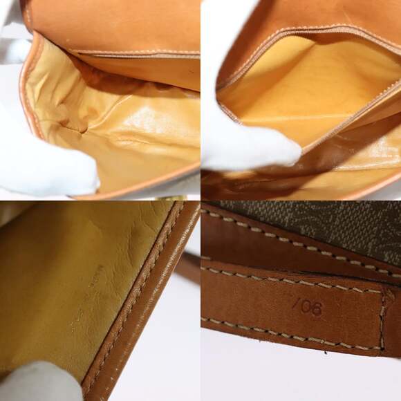 CELINE Macadam Canvas Shoulder Bag Pvc Beige Gold - Picture 12 of 12